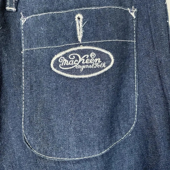 Vintage Mac Keen Women’s Jeans 30 High Waist Wide Leg Dark Blue Denim France - Picture 3 of 10